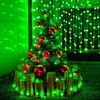 JMEXSUSS 2 Pack Green Fairy Lights Battery Operated, Total 400 LED 132ft Twinkle String Lights with Remote, 8 Modes Christmas Lights for Tree Fireplace Bedroom Indoor Outdoor Halloween Xmas Decor