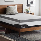 LUCID 4 Inch Bamboo Infused Memory Foam Mattress Topper - Twin Size – Cooling Ventilation – Pressure Relieving Bed Topper - Mattress Pad – CertiPur Certified
