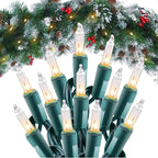 Minetom 100 Count 25 Feet Christmas String Lights, Incandescent Bulb Mini Lights for Outdoor Indoor Xmas Tree Birthday Wedding Party Festival Christmas Decorations Decor