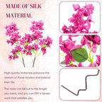 30 Pack Artificial Bougainvillea Floral 38" Silk Long Stem Bougainvillea Plants Hanging Table Centerpiece for Home Wedding Indoor Outdoor Decorations (Rose Purple)