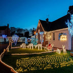 100Ft Rope Lights Outdoor, LED Strip Lights Waterproof Decorative Lighting for Indoor/Outdoor Decorations, Eaves, Backyards Garden, Patio and Bedroom, Christmas Decorations