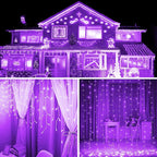 Battery Operated String Lights with Remote Timer - Waterproof, 8 Modes, Purple (16.4ft) for Bedroom, Garden, Party, Xmas Tree, Indoor/Outdoor Decorations