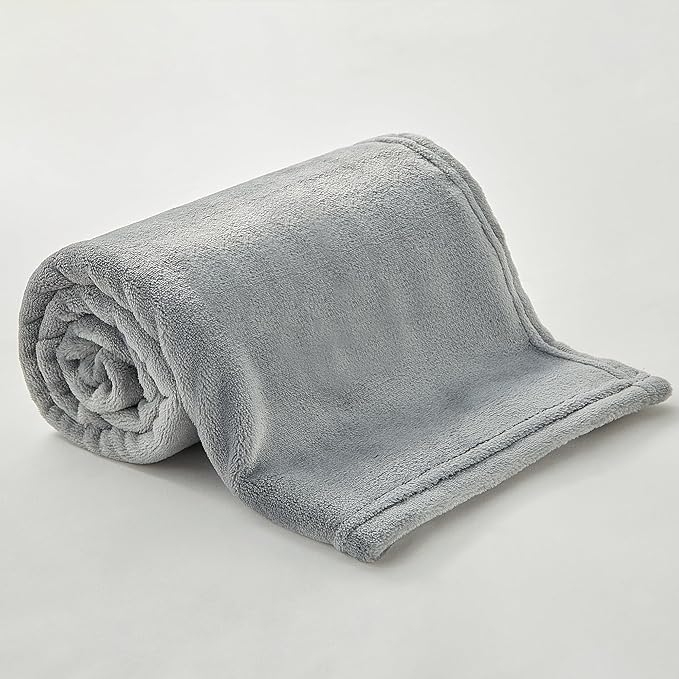 BEDELITE Baby Blankets for Boys and Girls 30" x 40", Soft Cozy Fuzzy Fleece Blanket for Kids Infant Newborn, Warm and Breathable Toddler Blanket for Crib Stroller Bed Travel, Grey