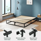 ZINUS Joseph 10 Inch Platform Bed Frame, Wood Slat Support, No Box Spring Needed, Eco Friendly WonderBox(TM) Packaging, Easy Assembly, Black, Full