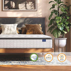 Vesgantti Full Size Mattress, 10 Inch Hybrid Full Mattress in a Box, Pillow Top Double Bed Mattresses, Foam and Pocket Coils Innerspring Mattresses, Pressure Relief, Medium Firm Plush Feel