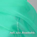 HUTO Turquoise Sheer Curtains 52 by 84 Inches Long Rod Pocket Window Sheer Drapes Home Decor Voile Panels Sheer for Bedroom Living Room Baby Room Nursery 2 Panels