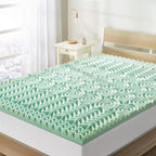 Mellow 1.5 Inch 5-Zone Memory Foam Mattress Topper, Calming Aloe Infusion, Dorm Essentials, Twin