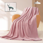 BEAUTEX Fleece Blanket King Size Super Soft Flannel Throw Blanket Lightweight Fuzzy Plush Blanket for Couch Sofa or Bed All Seasons (Dusty Pink, 108" x 90")