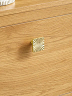 5 Pack Gold Cabinet Knobs Square Brushed Brass Drawer Pulls Bathroom Dresser Handles Hardware Zinc Alloy