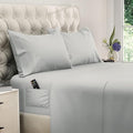DREAMCARE Full Size Sheets – 4 pcs Cooling Sheets – up to 21” Deep Full Sheet Set – Hotel Luxury Sheets & Pillowcases – Superior Softness 100% Fine Microfiber with Side Pocket – Light Gray