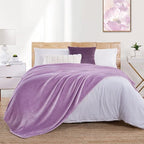 Walensee Fleece Blanket Plush Throw Fuzzy Lightweight (King Size 108x90 Lilac) Super Soft Microfiber Flannel Blankets for Couch, Bed, Sofa Ultra Luxurious Warm and Cozy for All Seasons