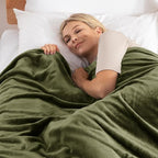 Exclusivo Mezcla Fleece Blanket Twin Size for Bed, Super Soft and Warm, All Season Use, Cozy, Plush, Lightweight, 90x66 Inches, Olive Green