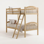 Storkcraft Long Horn Twin-Over-Twin Bunk Bed (Natural) - GREENGUARD Gold Certified, Converts to 2 Individual Twin beds