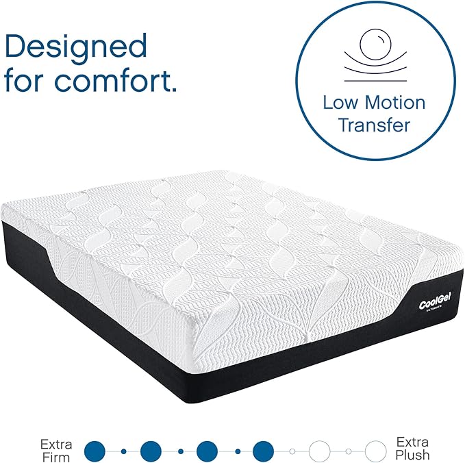 Cool Gel Chill 14 Inch Medium Firm Memory Foam Mattress Queen Size, with 2 Bonus CoolGel Memory Foam Bed Pillows, 14" with Pressure Relief, CertiPUR-US Certified, Cooling Queen Mattress in a Box