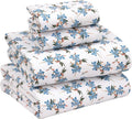 RUVANTI Flannel Sheets Full Size - 100% Cotton Double Brushed Bed Sheets Set, Deep Pockets 16 Inches, All Seasons Breathable & Extra Soft Full Sheets, Warm & Cozy, 4 Piece, Cloud Nine
