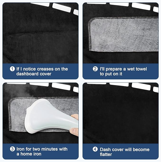 Dashboard Cover Mat Custom Fit for 2016-2021 Honda Civic Dash Cover Nonslip Dash Mat Protector Sunshade No Glare Black