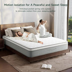 Vesgantti Queen Mattresses, 10 Inch Innerspring Hybrid Queen Size Mattress, Pressure Relief Pocket Spring Mattress in a Box with Breathable Memory Foam, Medium Firm, CertiPUR-US Certified