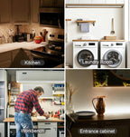 Under Cabinet Lighting Plug in, 24 Inch 1 Pc, Linkable AC120V 3CCT 3000K/4000K/5000K Ultra Slim, LED Under Cabinet Lights for Counter Light, Kitchen, Shelf, Sink, Workshop, Desk, Bronze