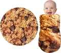 Jorbest Cookie Baby Blanket, 285 GSM Soft Flannel Swaddle Blanket Funny Gifts for Baby Shower Boys and Girls, Cookie Blanket for Toddler Newborn (Dark Brown, 36 inches)