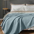 PHF 100% Cotton Waffle Weave Blanket Twin Size for Bed,Snag Proof Lightweight Breathable Moisture-Wicking Throw for Couch,Great for Layering in Cold Weather,Machine Washable,Home Decor Gift-Ocean