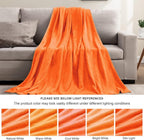 BEDELITE Orange Throw Blanket for Couch & Bed, Luxury Plush Cozy Fleece Blanket 50" x 60", Soft Lightweight Fall Throw Blanket for Home Furnishing