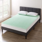 Best Price Mattress 2 Inch Egg Crate Memory Foam Mattress Topper with Calming Aloe Infusion, CertiPUR-US Certified, Queen,Green