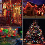 Minetom Ceramic Multicolor Christmas Lights, C9 25 Feet Vintage Incandescent Lights with Opaque Bulbs for Patio Fence Roofline Outdoor Indoor Holiday Decorations, 25 Bulbs with 2 Spare
