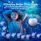 Star Projector Galaxy Light, 15 Colors+15 White Noises Galaxy Projector for Bedroom Adults Ceiling Projector Kids, Bluetooth Star Projector for Kids Galaxy Lamp, Stars Projector for Ceiling Projector