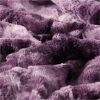Bedsure GentleSoft Sherpa Fluffy Blanket King Size for Bed - Fleece Warm and Cozy for Women Gift, Plush & Fuzzy Faux Fur Christmas Blanket for Couch, Sofa Decor, Tie Dye Design, Purple, 108x90 Inches