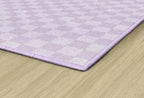 Flagship Carpets Schoolgirl Style Lavender Checkerboard Educational Area Rug for Kids Room Seating Décor, Children's Classroom, Play Carpet for Teaching and Playroom, 7'6" x 12', Purple