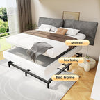 D&H FURNIMMT Full Size Box Spring 7 Inch, Heavy Duty Metal Box Spring Bed Base with Fabric Cover, Mattress Foundation, Easy Assembly, Noise Free（Full）