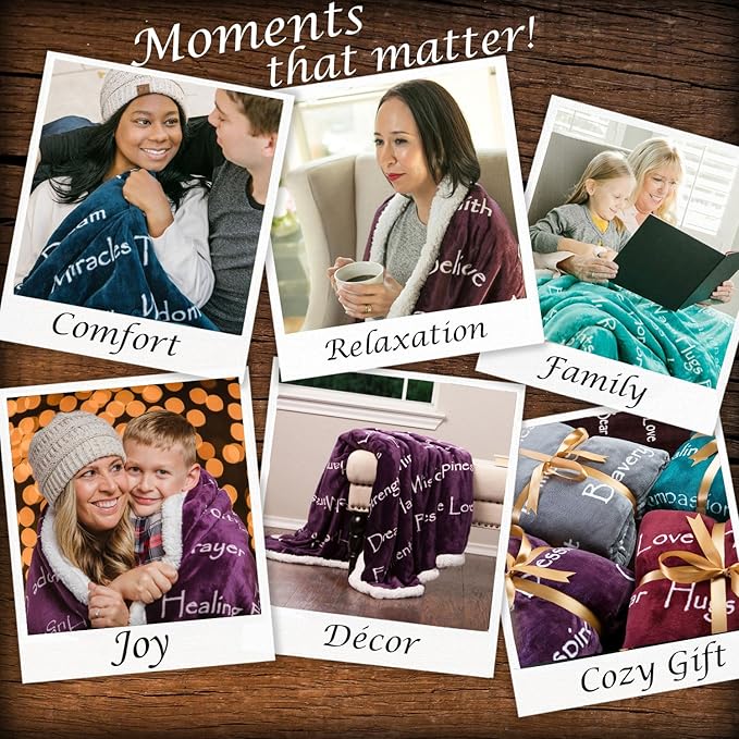 Chanasya Premium Sympathy Warm Hugs Gift Throw Blanket - for Positive Energy Love Support Comfort Sympathy - Cancer Chemo Surgery Get Well Gift Blanket - Women Men Friend (60x70 Inches) Gray