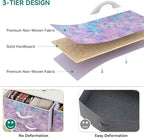 YITAHOME Purple Fabric Dresser Drawer, Tall Storage with 8 Drawers, Dresser & Chest of Drawers, Storage Drawer Organizer for Closet, Living Room, Closets