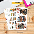 100 PCS Texas Travel Stickers Pack, Vinyl Waterproof Decals with Cowboy Boots Hats Longhorn Desert Cactus State Icons and City, Gift for Kids Teens Adults Wall Water Bottle Scrapbook Car Decor