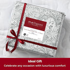 Mellanni Extra Deep California King Sheets - 4 PC Iconic Collection Bedding - Luxury, Ultra Soft, Cooling Bed Sheets - Wrinkle, Fade, Stain Resistant (Cal King, Paisley Gray)