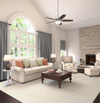 Hunter 52 inch Indoor Ceiling Fan with LED Light - Ceiling Fan with Pull Chain, For Bedroom or Living Room, Standard Mount, No Remote, 5 Blades, Includes Bulbs - Builder Deluxe 53090, Brushed Nickel