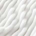 Bedsure GentleSoft Blankets Queen Size for Bed - Cozy Soft Sofa Couch Cover Blankets for Women, Cute Large Bedding Fleece Throws for Girls, Off White, 90x90 Inches