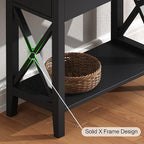 ChooChoo End Table, MDF Material Flip Top Narrow End Table with Drawer, Accent Small Side Table Nightstand for Living Room, Bedroom, and Small Spaces - Black