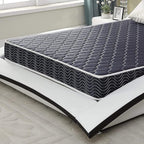 AC Pacific 6-Inch Water-Resistant High-Density Foam Mattress Made in USA with Stylish Diamond-Quilted Breathable Fabric, Distributes Weight Evenly, Full, Navy Blue