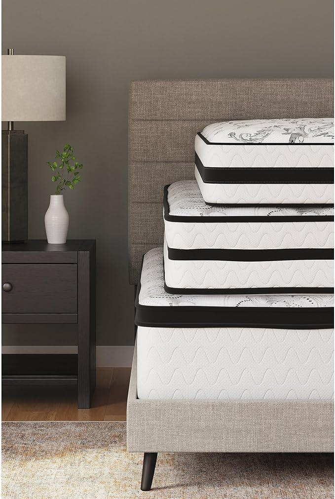 Ashley Chime King Mattress Hybrid 12 Inch Firm Memory Foam for Pressure Relief, Mattress In a Box with Cooling Gel, Fiberglass Free