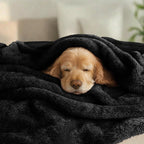 Exclusivo Mezcla Plush Fuzzy Fleece Bed Blanket Queen Size, Super Soft, Fluffy and Warm Blankets Suitable for All Seasons (Black, 90x90 Inches)