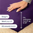 Twin 4 Piece Sheet Set - Comfy Breathable & Cooling - Ultra Soft Hotel Luxury Bedding Set w/ 8-16 Inch Deep Pockets - 1 Flat & 1 Fitted Sheet & 2 Pillowcases - Cozy, Wrinkle Free & Easy Care - Purple