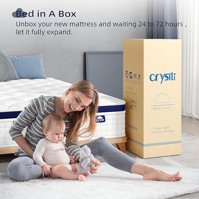 Twin Mattress 10 Inch - Hybrid Mattress Bed in a Box, Medium Firm Support, Pressure & Pain Relief for All Sleepers, CertiPUR-US Certified, Fiberglass-free, Reinforced Edge Support, Motion Isolation