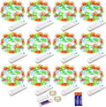YJFWAL 12 Pack 10ft 30LED Timer Fairy Lights Battery Powered, Starry String Lights with 8 Modes Remote Waterproof Twinkle Lights for DIY, Bedroom, Wedding, Party, Patio, Christmas Decor (Xmas Color)