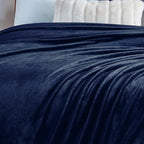 Walensee Fleece Blanket Plush Throw Fuzzy Lightweight (XL-Twin Size 66x90 Navy Blue) Super Soft Microfiber Flannel Blankets for Couch, Bed, Sofa Ultra Luxurious Warm and Cozy for All Seasons