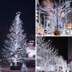 Connectable 300LED 99Ft 13Modes Christmas String Lights Indoor Outdoor | Extendable Green Wire Cool White Christmas Tree Lights with Timer | Twinkle Fairy Light Plug in for Xmas Tree(Cool White)