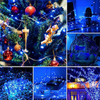 Sanniu Led Fairy Lights Battery Operated, 1 Pack Mini Battery Powered Copper Wire Starry String Lights for Christmas, Parties, Wedding, Bedroom, Patio, Indoor, Home Decoration (5m/16ft Blue)