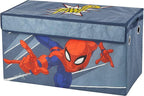 Idea Nuova Marvel Spiderman Toy Storage Trunk for Kids,Collapsible Organizer with Soft Lid, Durable Fabric, 28.5x14.5x16, Blue Chest for Bedroom & Playroom