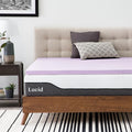 LUCID 2 Inch Lavender Infused Memory Foam Mattress Topper, King Size – Ventilated Design – Pressure Relieving Bed Topper - Mattress Pad – CertiPur Certified