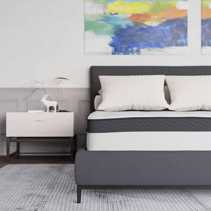 Flash Furniture Capri Comfortable Sleep 10" Hybrid Pocket Spring and Foam Mattress in a Box, Foam Pocket Spring Hybrid Mattress, Pressure Relief, Full